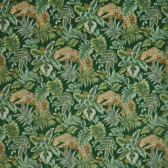 Leopard, Rainforest - Fabric Only